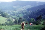 Randonneurs, région de LA LOUVESC (automne 1982)